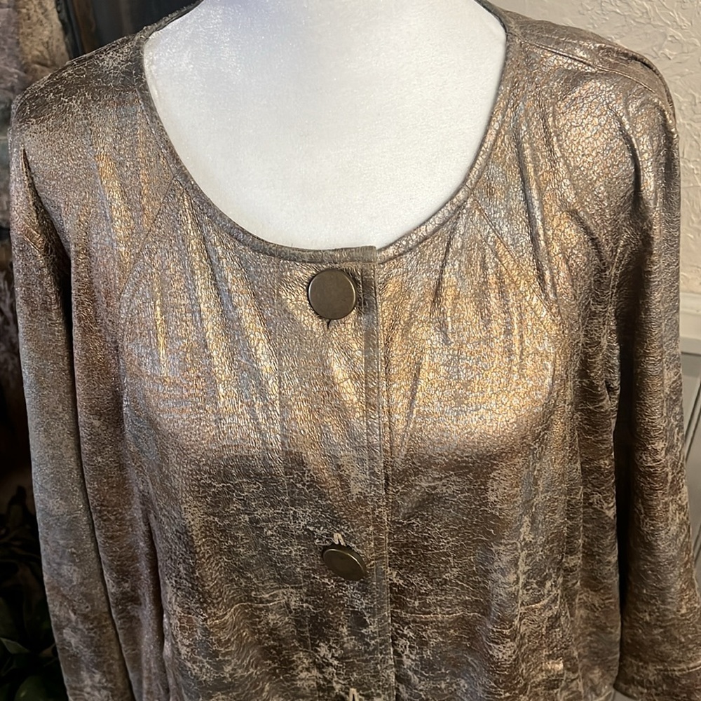 Ruby Rd. Silver Buttoned Relaxed Jacket - image 2